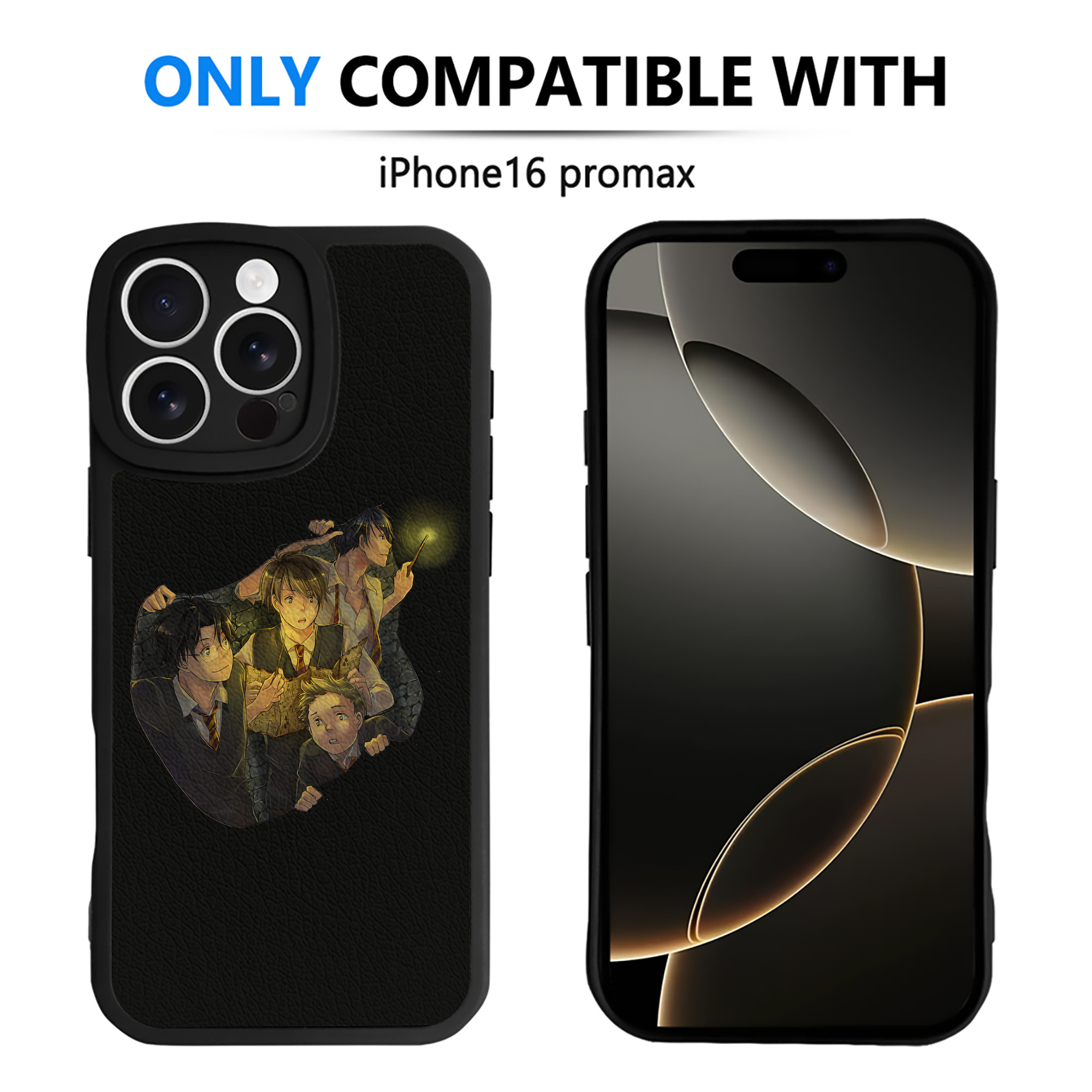 （画像用） Harry Potter ハリー・ポッターシリーズ 【iPhone 16シリーズ対応】シリコンスマホケース（レザー調） 材質：シリコン